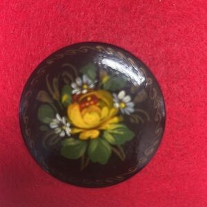Floral Painted Brooch